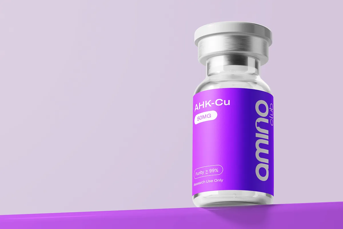 Research peptide supplier: AHK-Cu 50mg vial, Amino Club peptides