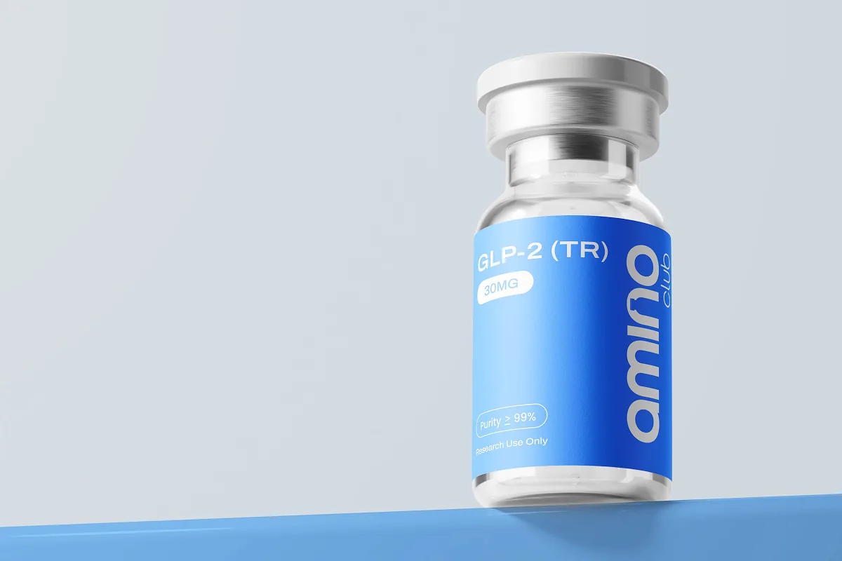 Amino Club peptides: a vial shipped with the Certificate of Analysis for its batch