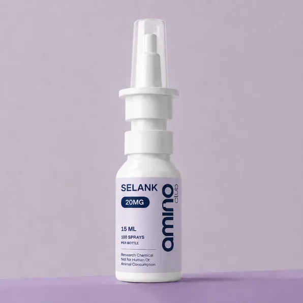 Research peptide supplier: Selank Nasal Spray 20mg vial, Amino Club peptides
